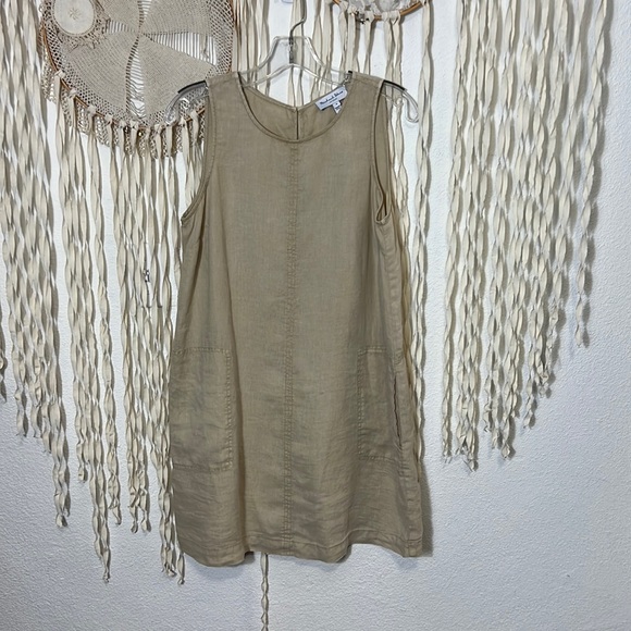 Michael Stars Delilah Linen Tank Dress in Natural NWOT Size M - Picture 5 of 12